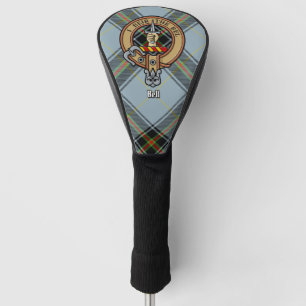 Clan Bell Crest over Tartan Golf Head Cover