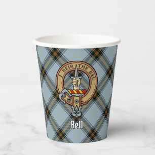 Clan Bell Crest over Tartan Paper Cups