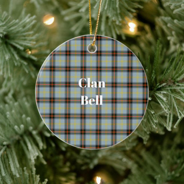 Clan Bell Tartan Ceramic Tree Decoration (Tree)