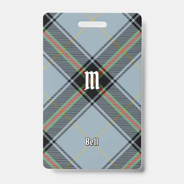 Clan Bell Tartan ID Badge (Front)