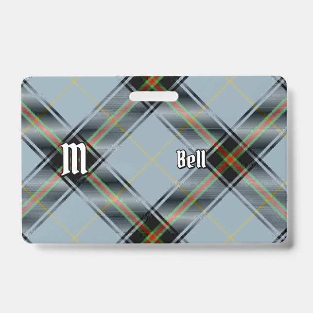 Clan Bell Tartan ID Badge (Front)