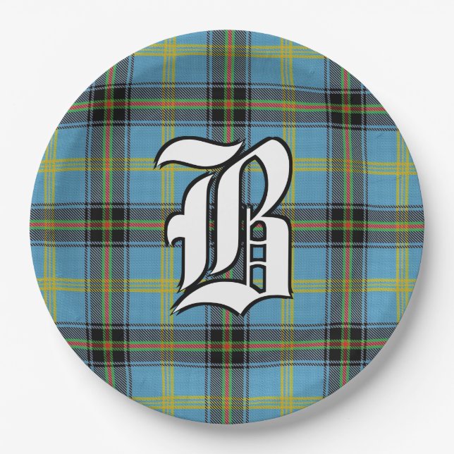 Clan Bell Tartan Plaid Paper Plate (Front)