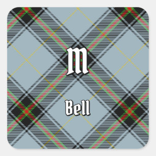 Clan Bell Tartan Square Sticker