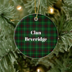 Clan Beveridge Tarta Ceramic Tree Decoration