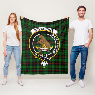 Clan Beveridge Tartan Plaid Fleece Blanket