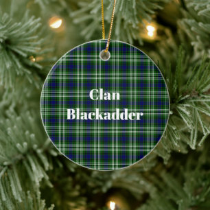 Clan Blackadder Tartan Ceramic Tree Decoration