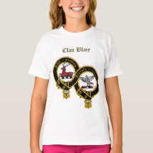 Clan Blair Crest with name Girl's Ruffle T-Shirt