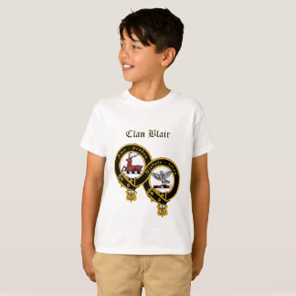 Clan Blair Crest with Name Kid's T-Shirt
