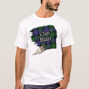 Clan Blair Scottish Tartan Paint Shirt