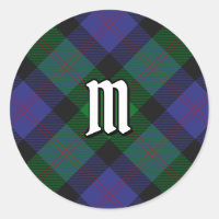 Clan Blair Tartan Classic Round Sticker