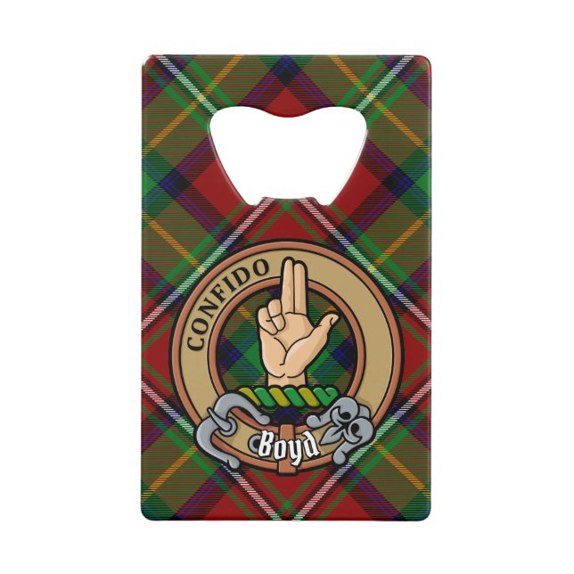 Clan Boyd Crest over Tartan (Front)