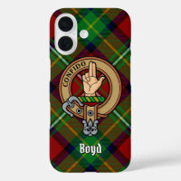 Clan Boyd Crest over Tartan