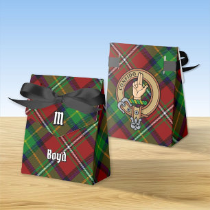 Clan Boyd Crest over Tartan Favour Box