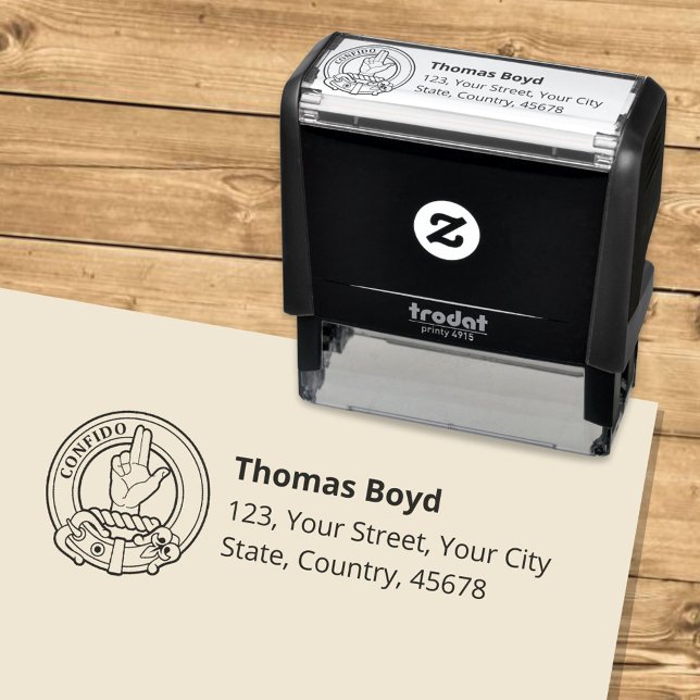 Clan Boyd Crest Self-inking Stamp (Creator Uploaded)