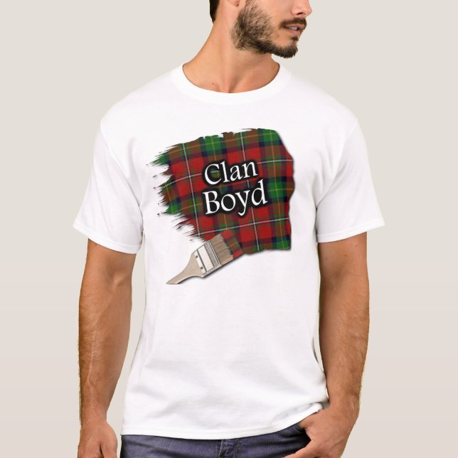 Clan Boyd Scottish Tartan Paint Shirt (Front)