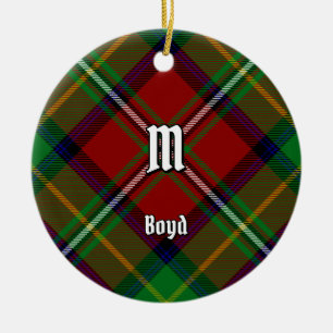 Clan Boyd Tartan Ceramic Tree Decoration