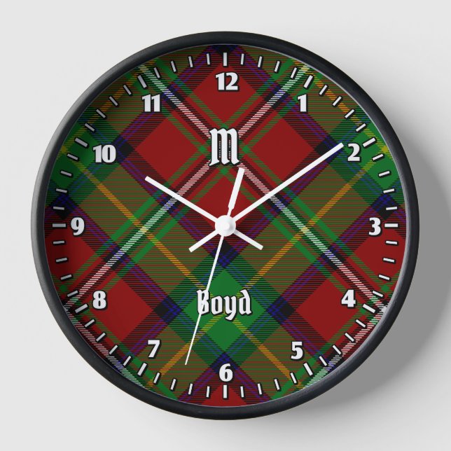 Clan Boyd Tartan Clock (Front)