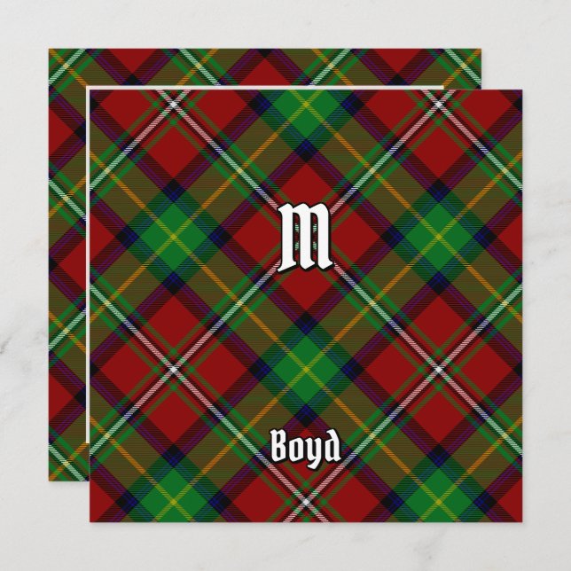 Clan Boyd Tartan Invitation (Front/Back)