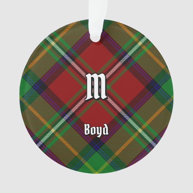 Clan Boyd Tartan Ornament (Front)