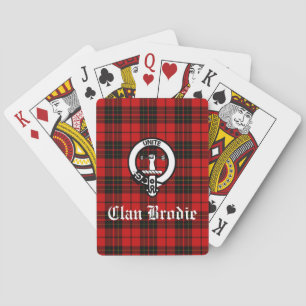 Clan Brodie Crest Badge and Tartan Playing Cards