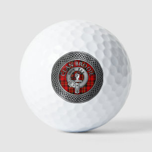 Clan Brodie Crest & Tartan Knot Golf Balls