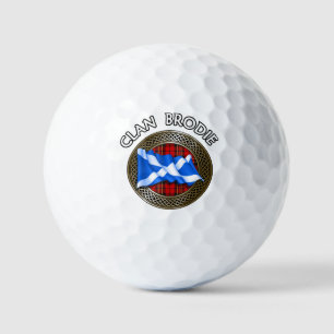 Clan Brodie Tartan Knot & Flag Golf Balls