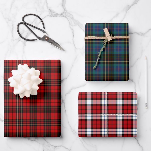 Clan Brodie Tartan Variations Wrapping Paper Sheet (Front)