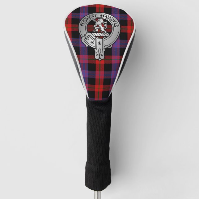 Clan Brown Crest & Tartan  Golf Head Cover (Front)