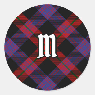 Clan Brown Tartan Classic Round Sticker