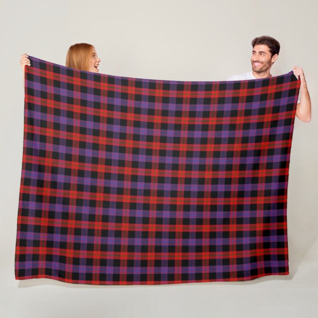 Clan Brown Tartan Fleece Blanket (In Situ)
