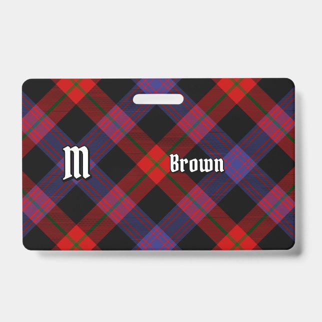 Clan Brown Tartan ID Badge (Front)