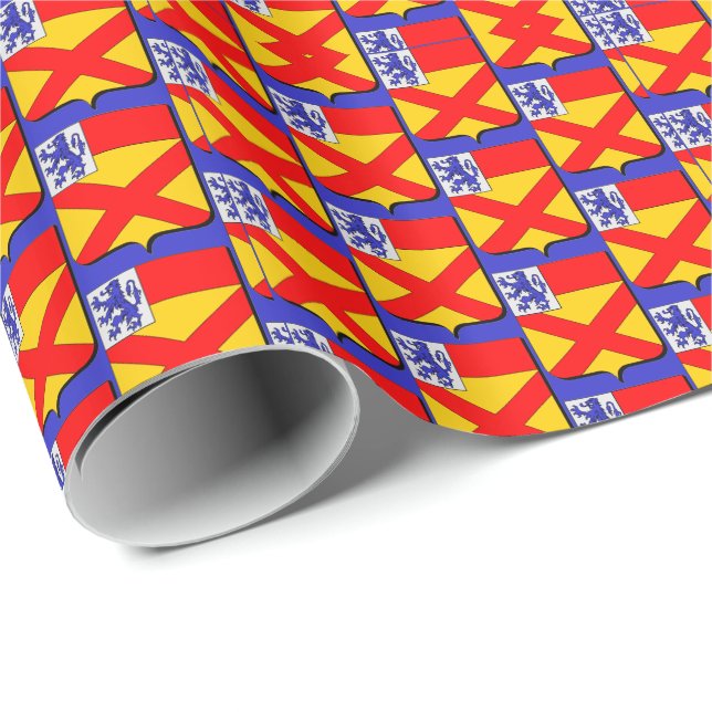 Clan Bruce Coat of Arms Pattern Wrapping Paper (Roll Corner)