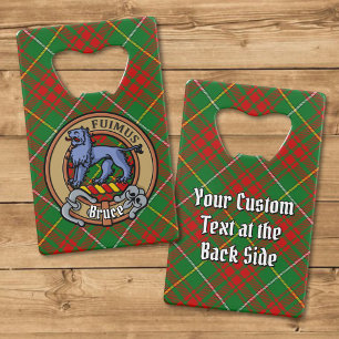 Clan Bruce Crest over Hunting Tartan