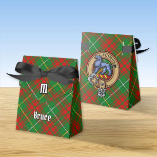 Clan Bruce Crest over Hunting Tartan Favour Box