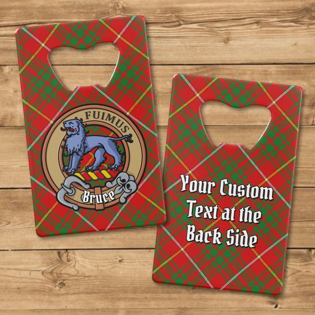 Clan Bruce Crest over Tartan (Creator Uploaded)
