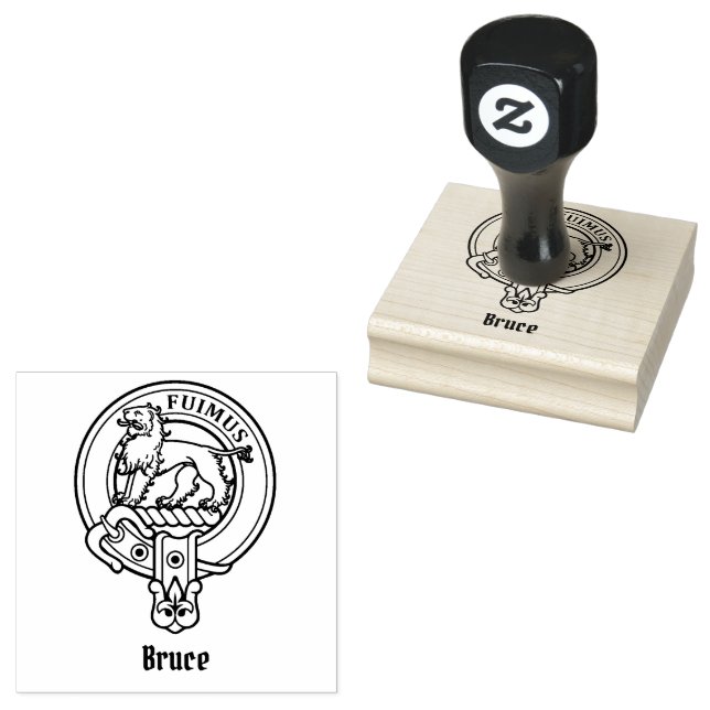 Clan Bruce Crest Rubber Stamp (Stamped)
