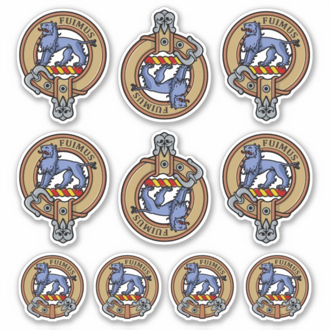 Clan Bruce Crest Sticker Set (Front)