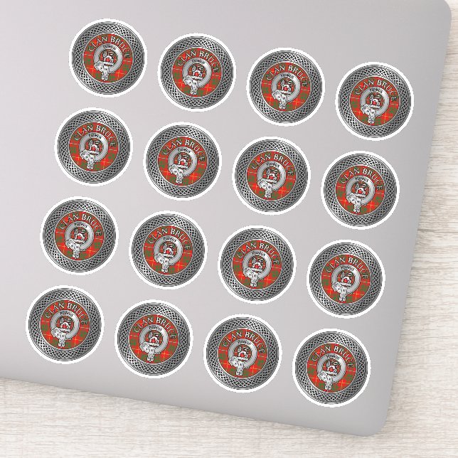 Clan Bruce Crest & Tartan Knot (Detail)