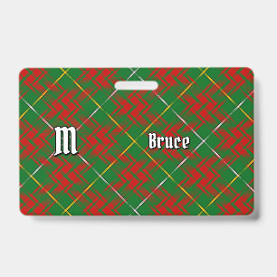 Clan Bruce Hunting Tartan ID Badge
