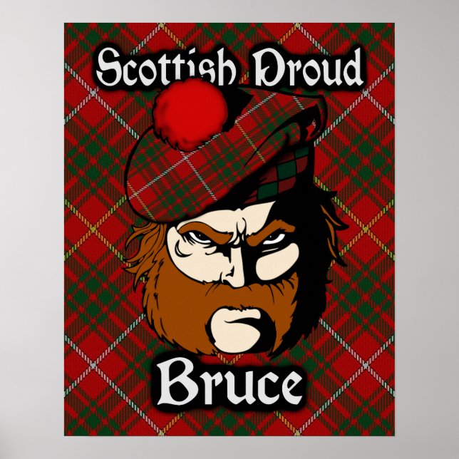 Clan Bruce Scottish Tartan Poster (Front)