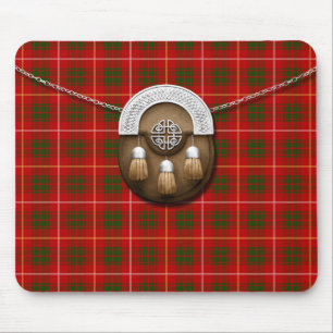 Clan Bruce Tartan And Sporran Mouse Pad