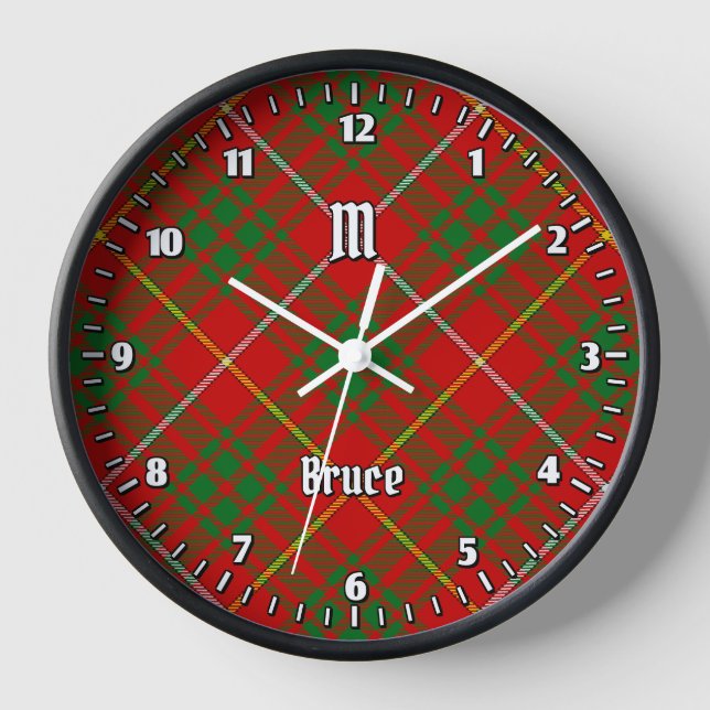 Clan Bruce Tartan Clock (Front)