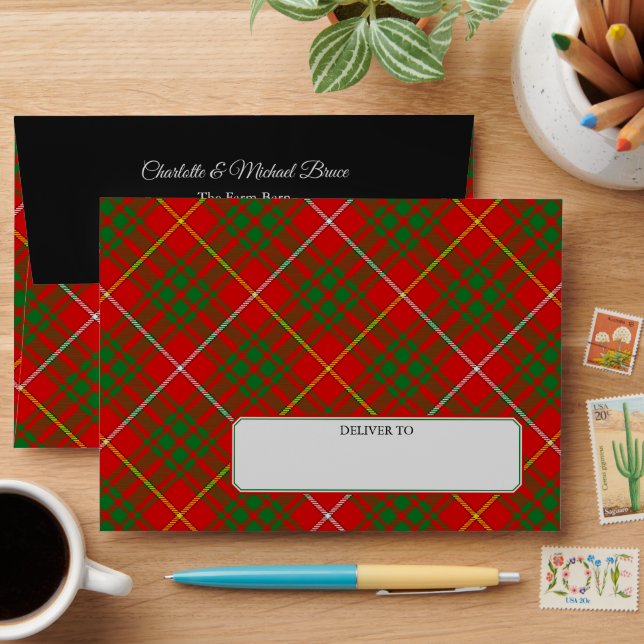 Clan Bruce Tartan Envelope (Desk)