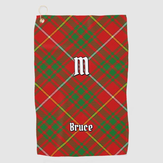 Clan Bruce Tartan Golf Towel (Front)