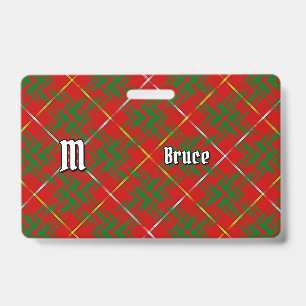 Clan Bruce Tartan ID Badge