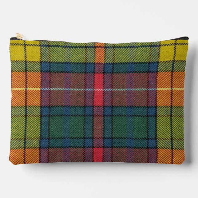 Clan Buchanan Ancient Tartan Plaid Pattern  Accessory Pouch (Front)
