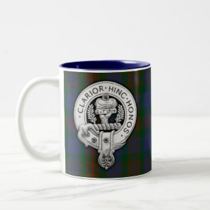 Clan Buchanan Crest & Hunting Tartan Two-Tone Coffee Mug