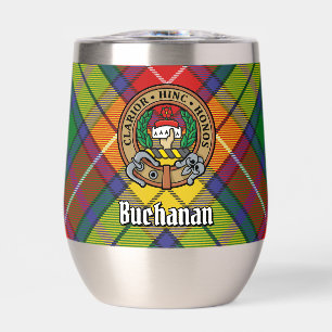 Clan Buchanan Crest over Tartan