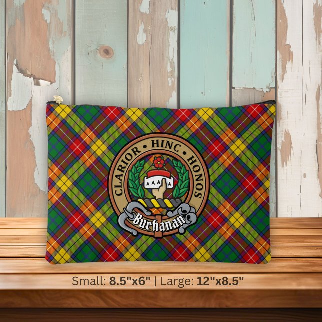 Clan Buchanan Crest over Tartan Accessory Pouch (Creator Uploaded)