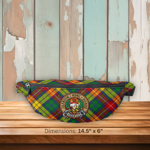 Clan Buchanan Crest over Tartan Bum Bags
